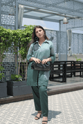 Ombré Thread Embroidered Mul Cotton Co-ord Set