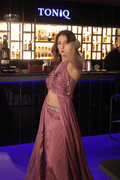 Indo-Western Cocktail Drape Dress