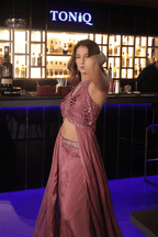 Indo-Western Cocktail Drape Dress