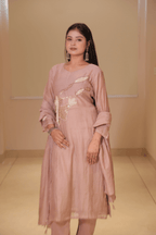 Dusty Pink Mul Cotton Ombre Co-ord Set