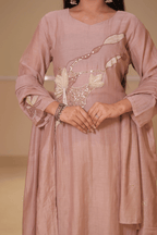 Dusty Pink Mul Cotton Ombre Co-ord Set