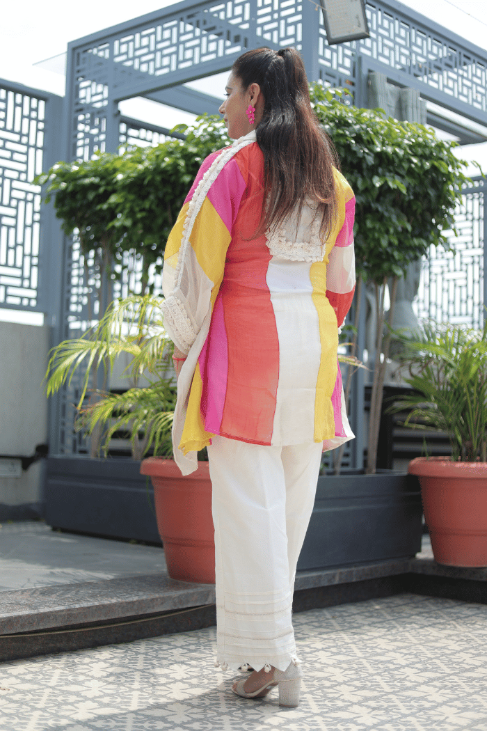 Multicolor Mul Cotton Pooth Work Top