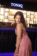 Indo-Western Cocktail Drape Dress