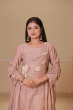 Dusty Pink Mul Cotton Ombre Co-ord Set