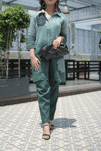 Ombré Thread Embroidered Mul Cotton Co-ord Set