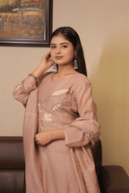 Dusty Pink Mul Cotton Ombre Co-ord Set