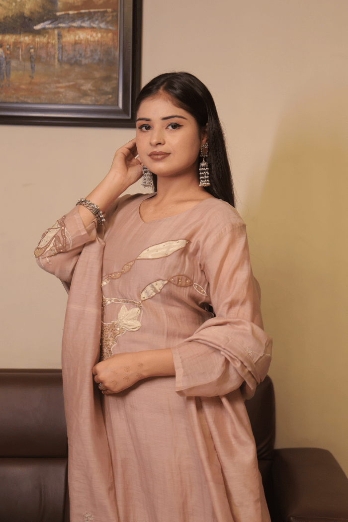 Dusty Pink Mul Cotton Ombre Co-ord Set