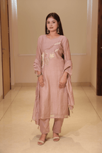 Dusty Pink Mul Cotton Ombre Co-ord Set
