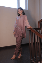 Dusty Rose Mul Cotton Ombre Co-ord Set