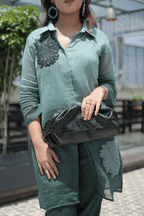 Ombré Thread Embroidered Mul Cotton Co-ord Set